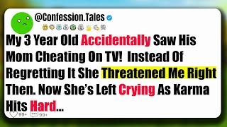 My 3 Year Old Accidentally Saw His Mom Cheating On TV Instead Of Regretting It She Threatened Me [upl. by Elyssa]