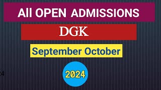 All open admission in dgk 2024  All open admission in Punjab  Universities offer admission in dgk [upl. by Ahsac329]