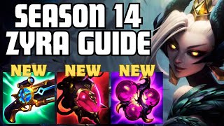 CRAZY ZYRA SUPPORT BUILD IS OP SEASON 14 ZYRA GUIDE [upl. by Seugram687]