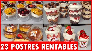 23 POSTRES para VENDER y ganar DINERO desde Casa 💥Crea Un NEGOCIO RENTABLE en este 2023 [upl. by Howenstein]