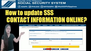 How to update SSS CONTACT INFORMATION online [upl. by Pouncey546]