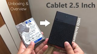 Cablet  25 Inch  HDD Enclosure  USB 30  SATA 3  Unboxing  Overview  Speed Test  Jan 2023 [upl. by Uok]