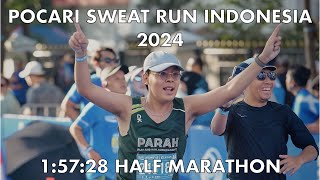 POCARI SWEAT RUN INDONESIA 2024  Race Half Marathon Pertama Gue [upl. by Lemhaj]