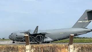 C17 United States  Air Force RCH155 in Abidjan AIRPORT DIAP 🤩 [upl. by Egief204]