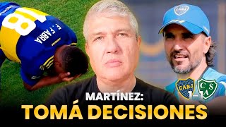 MARTÍNEZ TOMÁ DECISIONES  LADAGA REACCIÓN  BOCA 11 SARMIENTO [upl. by Manly]