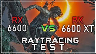 RADEON RX 6600 VS RX 6600 XT PRUEBA RAYTRACING Shadow of the Tomb Raider PCI 30 [upl. by Yelkcub]