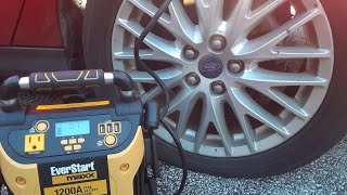 will the EverStart maxx be able to inflate my car tire [upl. by Nyledaj]