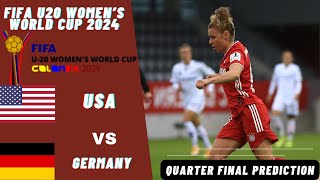 USA vs Germany Live Stream FIFA U20 Womens World Cup 2024 Quarter Final Commentary Score [upl. by Anikehs]