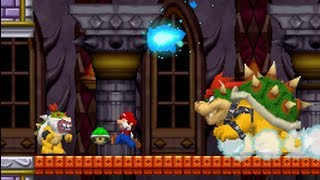 New Super Mario Bros DS 100 Walkthrough  World 8  Final Boss All Star Coins amp Secret Exits [upl. by Rosena333]