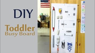 DIY Busy Board for Baby and Children  Toddler Busy Board [upl. by Parrie]