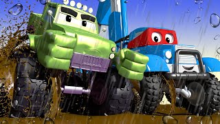 The Jeep Truck  Carl the Super Truck  Car City  Cars and Trucks Cartoon for kids [upl. by Annoj475]