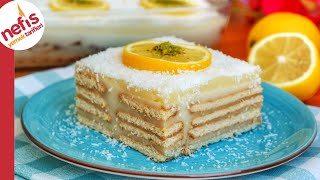 LEZZETİNE ÇOK ŞAŞIRACAKSINIZ 🍰🍋 DONDURMA TADINDA BİSKÜVİLİ PASTA [upl. by Juditha]