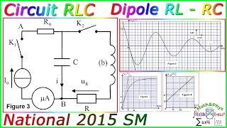 Circuit RLC  RLC Libre  Dipole RL  Dipole RC  Examen National 2015 SM  Exercice 9 [upl. by Akeemaj883]