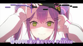 【VTuber】Palette【常闇トワホロライブ4期生】【インスト版ガイドメロディ付カラオケ字幕Romanized】 [upl. by Anav298]