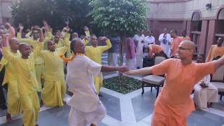 ISKCONDelhi Devotees Dancing on Hare Krishna Mahamantra Kirtan [upl. by Hugo447]