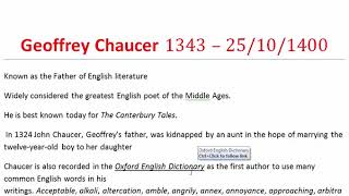 Chaucerian Age Part1  Geoffrey Chaucer  Middle Age  History of English literature [upl. by Emily]