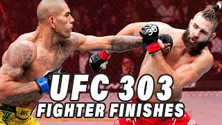 UFC 303 Fighter Knockouts amp Submissions [upl. by Alcus102]