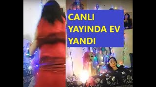 CANLI YAYINDA EV YANDI [upl. by Gwenni]