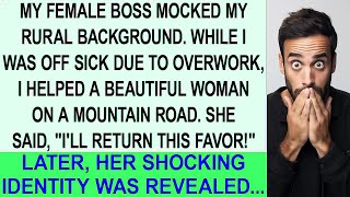 My boss mocked my rural roots On break due to illness I aided a woman She vowed to repay th [upl. by Lucille309]