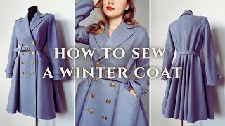 How to sew a winter coat  Erica coat sewing tutorial  pattern [upl. by Thorlay]