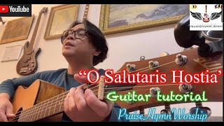 O SALUTARIS HOSTIA O Saving VictimO Saving Sacrifice  guitar tutorial for BEGINNERS [upl. by Kramal708]