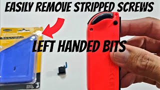 Remove A Stripped JoyCon Screw With Left Handed Bits  No Damage [upl. by Annaeed118]