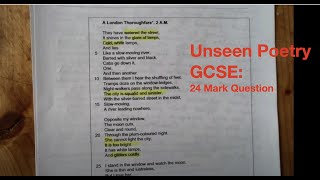 English GCSE Unseen Poetry Example [upl. by Navis326]