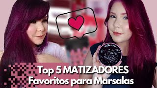 Top 5 MATIZADORES Favoritos para Cabelos Marsalas [upl. by Etteyniv]