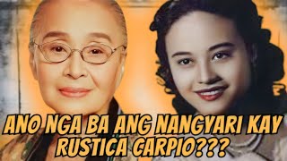 ANO NGA BA ANG NANGYARI KAY RUSTICA CARPIO [upl. by Siuraj]