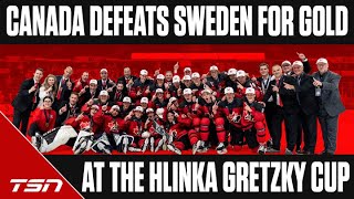 Canada captures gold at Hlinka Gretzky Cup with victory over Sweden [upl. by Addi]