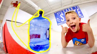 Father amp Son GIGANTIC BOTTLE FLIPS  Epic Trick Shots [upl. by Drofdeb]