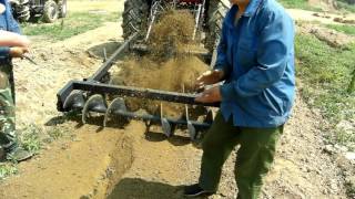 HOT CABLE TRENCH amp BACKFILL INTERGRATED MACHINE FOR TRACTOR [upl. by Wilber196]