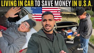 Living in a Car to Save Money in USA A Day in the Life 🇺🇸 [upl. by Rosario]