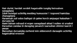 Hishigdalai Ft Zaya TaTaR and TG  Salj amjaagui hair quotUgteiquot Lyrics [upl. by Upton641]