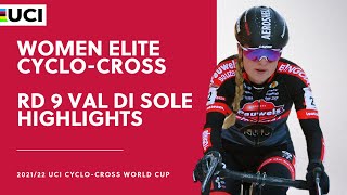 Round 9  Women Elite Highlights  202122 UCI CX World Cup  Val di Sole [upl. by Llenet766]