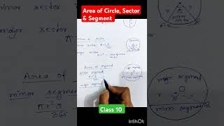 Area of sector circle and segment areaofcircleareaofsegmentareaofsctorclass10mathsfomulamaths [upl. by Knut839]