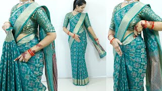 How to make saree perfect pleats for wedding  saree draping step by step for beginners [upl. by Anirahtak224]