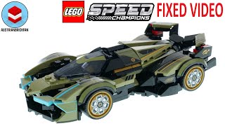 LEGO Speed Champions 76923 Lamborghini Lambo V12 Vision GT Super Car – LEGO Speed Build Review [upl. by Coppock]