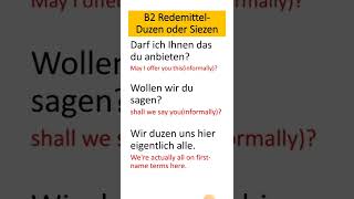 B2 Redemittel  duzen oder Siezen [upl. by Deina]