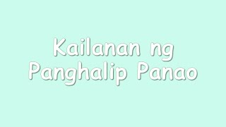 Filipino  Kailanan ng Panghalip Panao [upl. by Neelrihs]