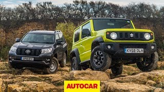 2019 Suzuki Jimny offroad 4x4 review  Can it take on a Land Cruiser  Autocar [upl. by Rolandson]