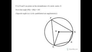 Opposite Angles in a Cyclic Quadrilateral add up to 180° [upl. by Limber713]