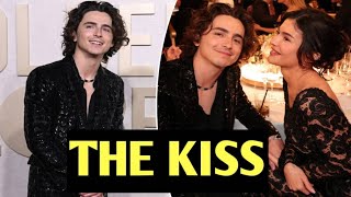 Timothee Chalamet SURPRISES Girlfriend Kylie Jenner With A Kiss After Bringing Her To Award Show [upl. by Hiett]