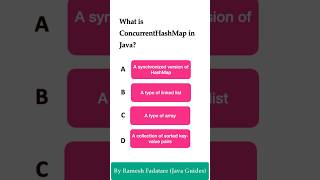 Java Quiz 53  What is the ConcurrentHashMap in Java java quiz [upl. by Nevile]