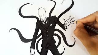 Drawing Slenderman [upl. by Stetson]