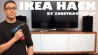 Ikea Hack DIY by Zone Travaux  le meuble TV perso [upl. by Tecil]