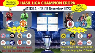 HASIL LIGA CHAMPIONS EROPAMATCH 4 ⚽️ MU vs Kopenhagen ⚽️ Madrid vs Braga ⚽️ Munchen vs Galatasaray [upl. by Alicirp]