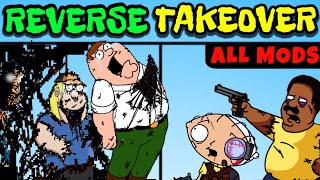 Friday Night Funkin Every Darkness Takeover Reversed Mods  Family Guy FNFPibbyNewFANMADE [upl. by Anaeerb]