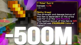 The NEW BEST SWORD 250m Midas Hypixel Skyblock [upl. by Broeker]