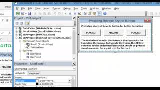 Assign Shortcut keys to buttons [upl. by Adahs]